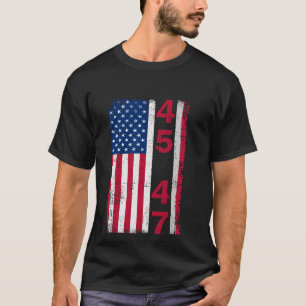 45 47 Trump  USA Flag 2025 President Donald T-shirt