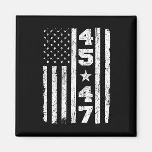 45 47 Trump  Vlag VS 2024 President Electi Magneet