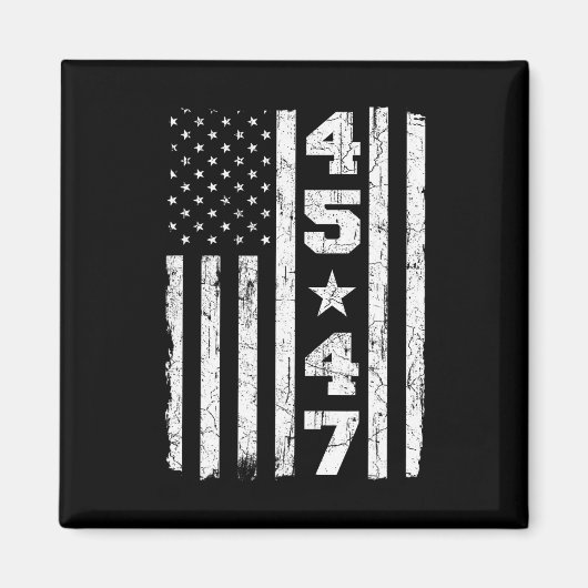 45 47 Trump  Vlag VS 2024 President Electi Magneet (Voorkant)