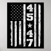 45 47 Trump  Vlag VS 2025 President Electi Poster (Voorkant)