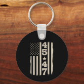 45 47 Trump  VS Vlag 47e President Sleutelhanger (Voorkant)