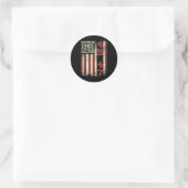 45 47 Trump  VS Vlag Trump QR Danscode Ronde Sticker (Tas)