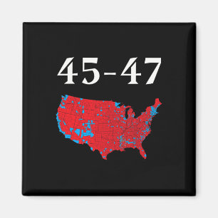 45 47 Verkiezingskaart Trump 2024 Magneet
