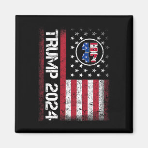 45 47 Wij het volk 2024 staan met Amerikaanse vlag Magneet