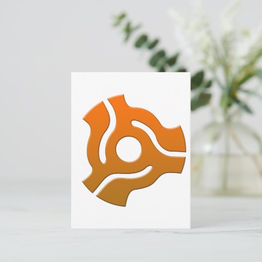 45-adapter - Platenspeler Vinyl Record DJ Disk Joc Briefkaart (Staand voorkant)