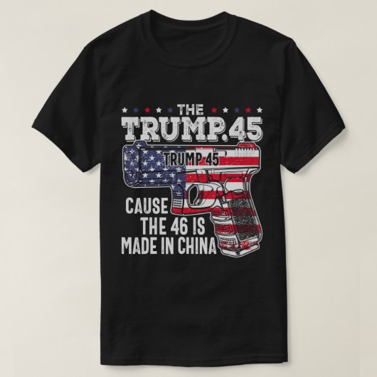 45 Amerikaanse vlag, Trump 45 omdat de 46 slecht i T-shirt (Design voorkant)