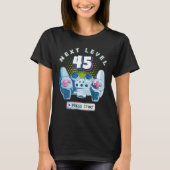 45 Birthday Gamer Next Level 45-gamingcontroller T-shirt (Voorkant)