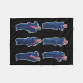 45 Dance Donald Trump 47e President Trump 1 Fleece Deken (Voorkant (Horizontaal))