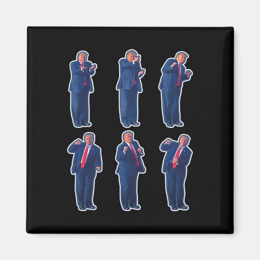 45 Dance Donald Trump 47e President Trump 1 Magneet (Voorkant)