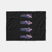 45 Dance President Donald J Trump 2024 Nooit zeker Fleece Deken (Voorkant (Horizontaal))