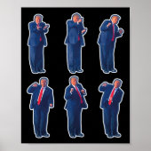 45 Dance President Donald J Trump 2024 Nooit zeker Poster (Voorkant)