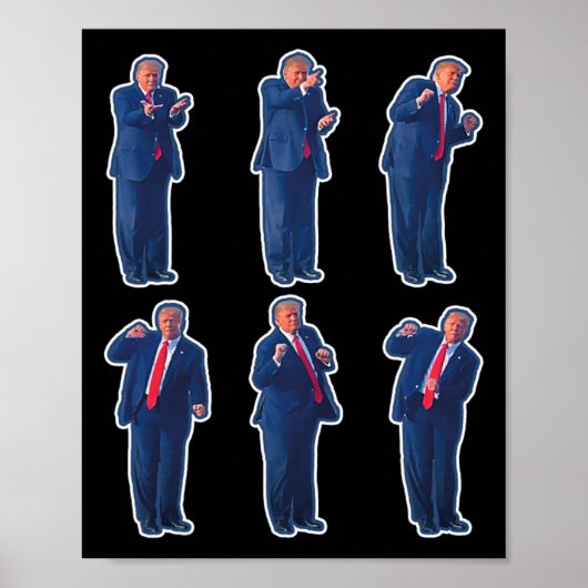 45 Dance President Donald J Trump 2024 Nooit zeker Poster (Voorkant)