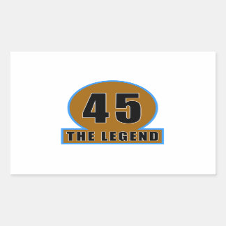 45 De legende Verjaardag Design Rechthoekige Sticker