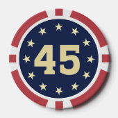 "45" EMBLEEM ONTWERP POKER CHIPS (Voorkant)
