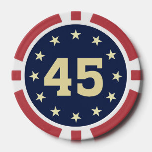 "45" EMBLEEM ONTWERP POKER CHIPS