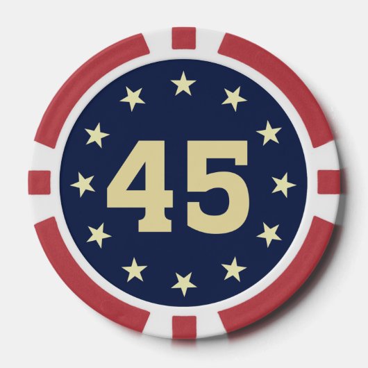 "45" EMBLEEM ONTWERP POKER CHIPS (Voorkant)