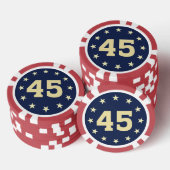 "45" EMBLEEM ONTWERP POKER CHIPS (Opstapeling)