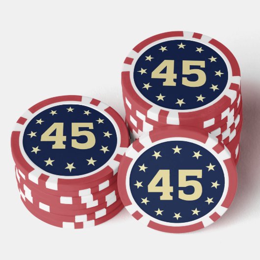 "45" EMBLEEM ONTWERP POKER CHIPS (Opstapeling)