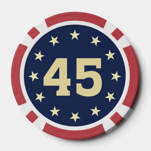 "45" EMBLEEM ONTWERP POKER CHIPS (Achterkant)