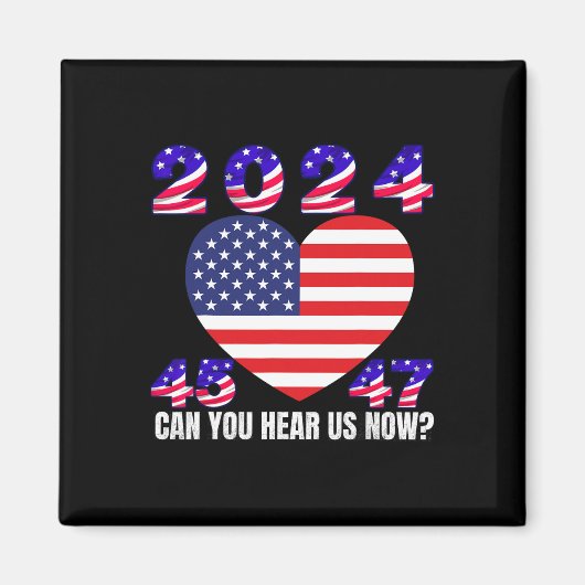 45 en 47 President Donald Trump Amerikaanse vlag 2 Magneet (Voorkant)