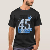 45 & Fabulous I Blue White Party Group Candid Phot T-shirt (Voorkant)