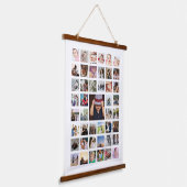 45 Foto-collage gepersonaliseerd Hangend Wandkleed (Gebogen)