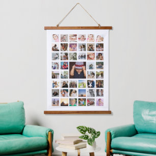 45 Foto-collage gepersonaliseerd Hangend Wandkleed