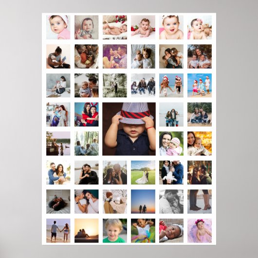 45 Foto-collage gepersonaliseerd Poster (Voorkant)
