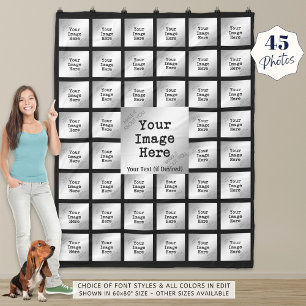 45-Foto Collage Keepomwille Fleece Deken