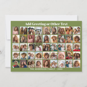 45 foto-collage-raster met tekst - groen wit feestdagenkaart