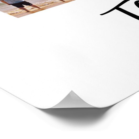 45 Fotocollage en tekst gepersonaliseerd Poster (Hoek)