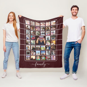 45 Fotocollage Unieke gepersonaliseerde DIY Custom Fleece Deken