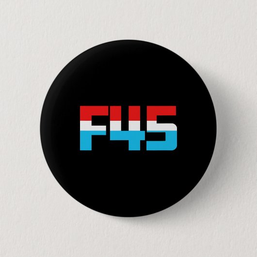 45! Grappige minimalistische anti-troef F45 Graphi Ronde Button 5,7 Cm (Voorkant)