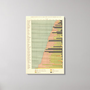 45 Groenten mannelijke populatie 1900 Canvas Afdruk