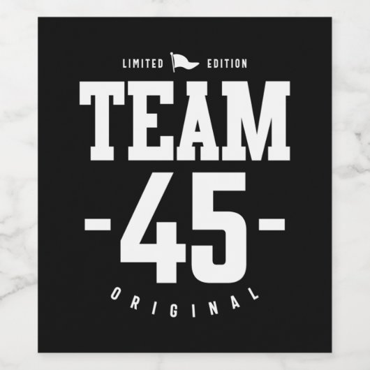 45 jaar - 45e verjaardag Funny Gift Wijn Etiket (Enkel label)