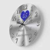 45 jaar bruiloft Jubileum cadeaus Sapphire CLOCK Grote Klok (Hoek)