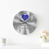 45 jaar bruiloft Jubileum cadeaus Sapphire CLOCK Grote Klok (Huis)