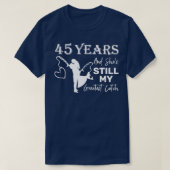 45 jaar grootste vangst 45e Jubileum bruiloft T-shirt (Design voorkant)
