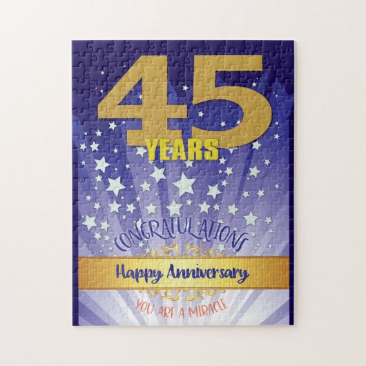 45 jaar herstel Jubileum vet cijfer Legpuzzel (Verticaal)