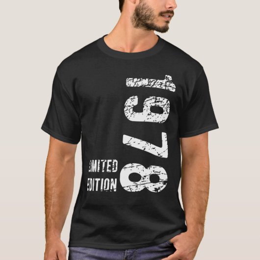 45 jaar oud 1978 45e verjaardag t-shirt (Voorkant)