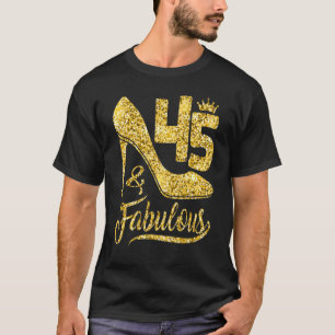 45 jaar oud 45 en 45 jaar oud en 45 jaar oud; kroo t-shirt