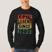 45 jaar oud Bday 1980 Epic Legend 45th Birthday T-shirt (Voorkant)