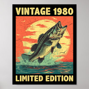 45 jaar oud geschenk 1980 Gevist Visser Vis 45e Poster