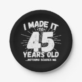 45 Jaar Oud Sarcastisch Meme Grappige 45e Verjaard Papieren Bordje (Voorkant)
