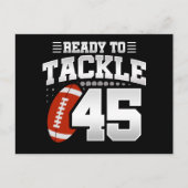 45 Jaar Oud Tackle Football Feest 45e Verjaardag Briefkaart (Voorkant)