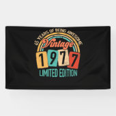 45 jaar oud van Geweldige in 1977 45e verjaardag Spandoek (Horizontaal)