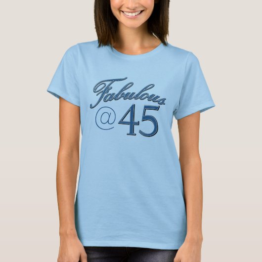 45 jaar oude design t-shirt (Voorkant)