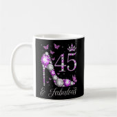 45 jaar oude en Fabulous 45th Birthday High Heel B Koffiemok (Links)