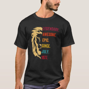 45 jaar oude legenda sinds juli 1977 45e verjaarda t-shirt