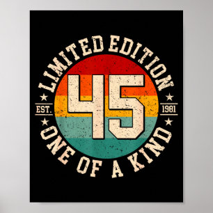 45 jaar oude limited edition uit 1981 ter gelegenh poster